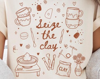 Minimalist Pottery T-Shirt Ceramicist Shirt Ceramic Artist Gift Potter Ceramics Lover Pottery Gift Print Tee Adults Kids Hoodie Sweater