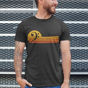 Bass Clef T-Shirt Creative Vintage Music Shirt Gift Bass Clef T-Shirt Creative Vintage Music Shirt Gift