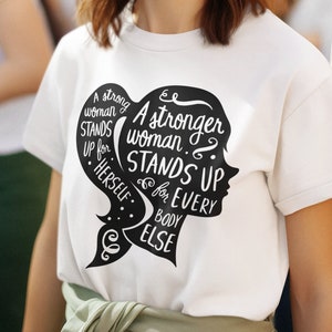 Feminist Shirt Feminism T-Shirt Strong Girl Quote Women Empowerment Women&#39;s Rights Equality Social Justice Activist Gift Mother&#39;s Day Gift