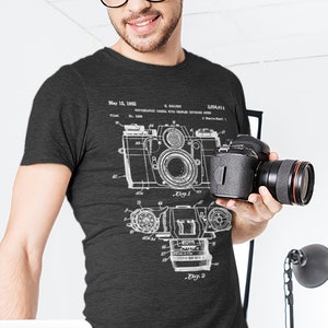 Funny Photographer Shirt, Retro Photorapher Gift, Vintage Photography Shirt, Camera Patent Print Tee, Camera Photography Lover Gift