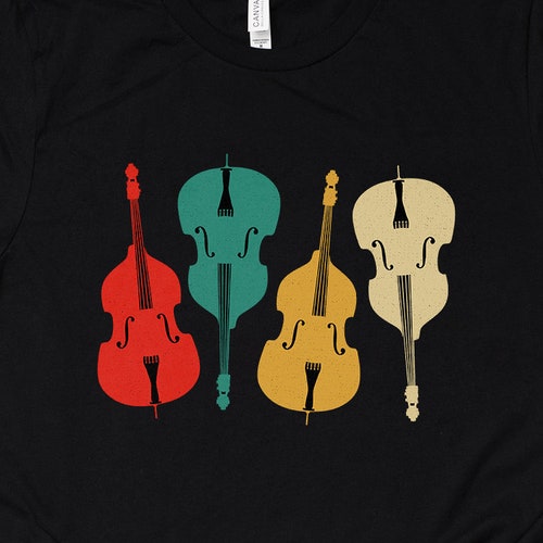 Unisex Retro Vintage Double Bass Shirt Upright Bass Tshirt Etsy