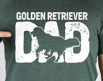 Funny Golden Retriever Dad T-Shirt Golden Dad Shirt Dog Dad Owner Gift Dog Lover Cute Pet Print Tee Shirt Adults Kids Hoodie Sweatshirt