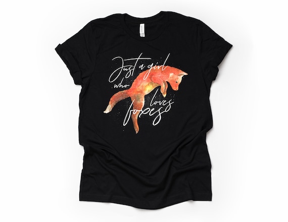 Girls Fox T Shirt Gift Just A Girl Who Loves Foxes Girls Fox T Shirt Gift Just A Girl Who Loves Foxes