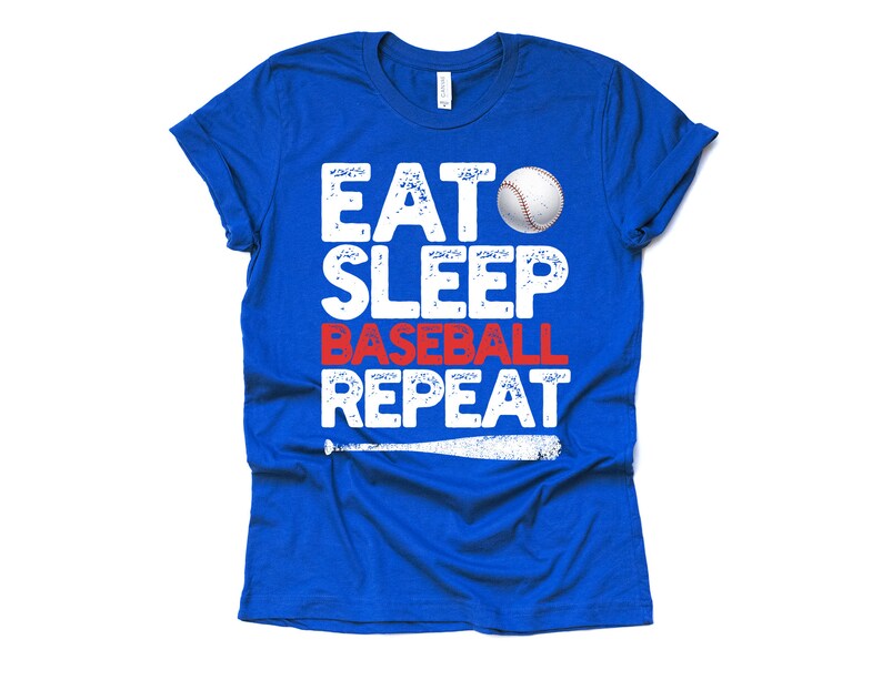 Eat Sleep Baseball Repeat T-Shirt Catcher Pitcher Baseball Kids Gift Baseball Lover Tee Shirt