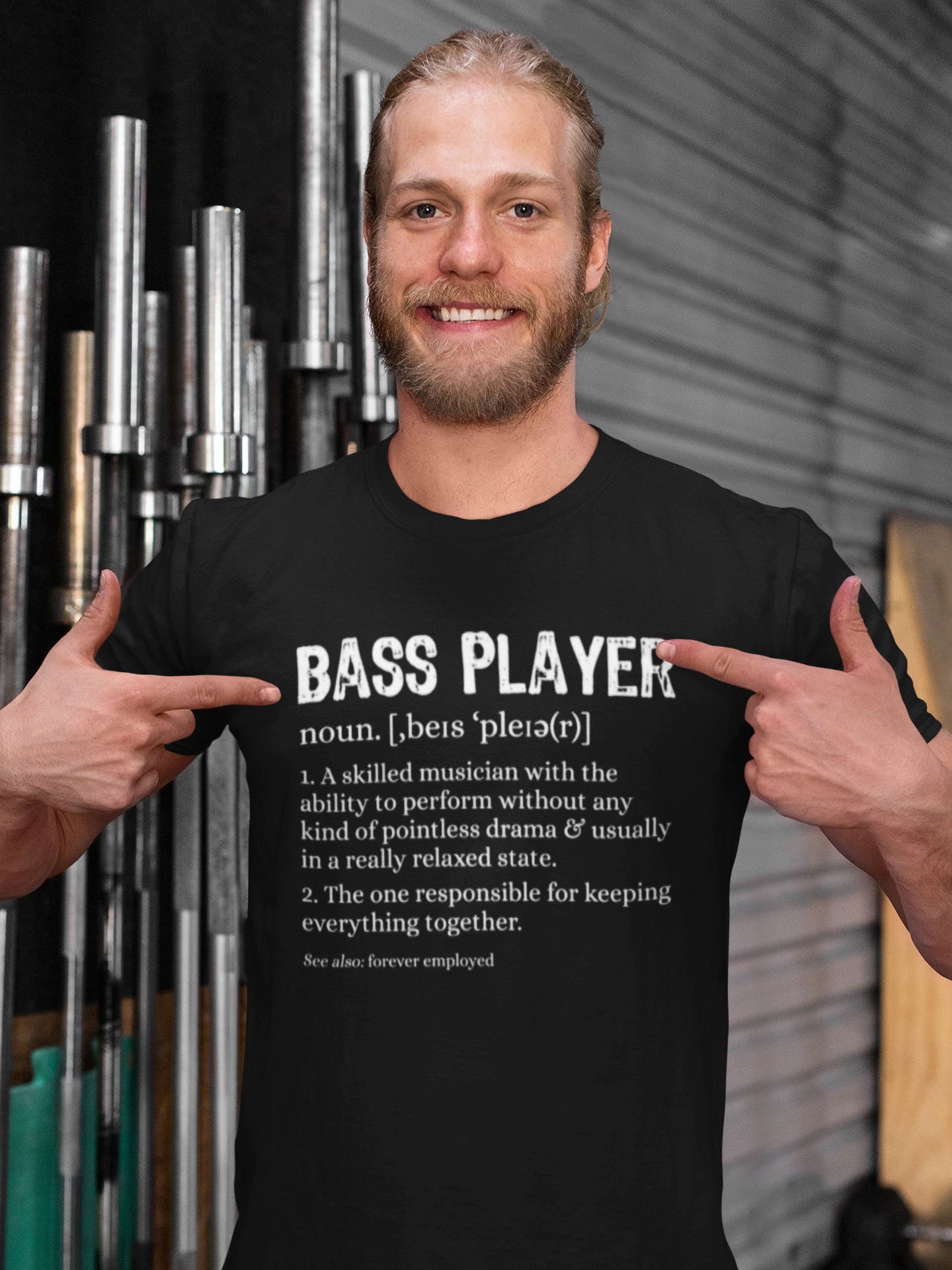 Unisex Bass Player Definition T-Shirt, Bassist Gift for Musicians, Bass Player Tshirt, Bass Teacher Gift, Bass Player Gift Music Shirt