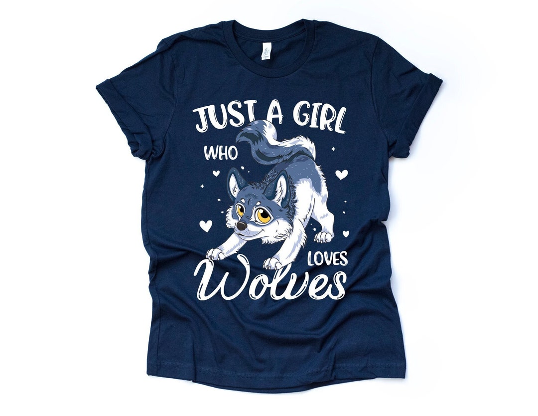 Unisex Just A Girl Who Loves Wolves T-shirt, Wolf Lover Gift, Wolf Gift ...