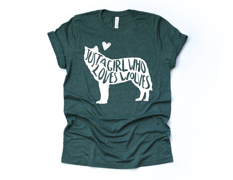 Unisex Just A Girl Who Loves Wolves Shirt, Wolf Gift for Wolf Lover ...