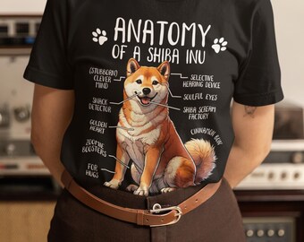 Funny Shiba Inu T-Shirt Anatomy Shiba Inu Shirt Shiba Inu Dog Lover Gift Shiba Inu Mom Shiba Dad Print Tee Adults Kids Hoodie Sweater