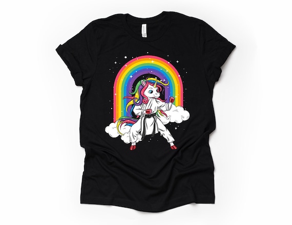 Unicorn Karate Mma T Shirt Rainbow Black Belt Kids Girl Gift Unicorn Karate Mma T Shirt Rainbow Black Belt Kids Girl Gift