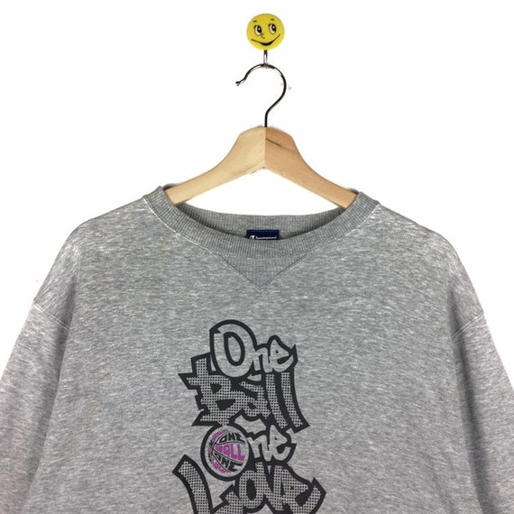 Vintage Champion Sweatshirt One Ball One Love Pullove Gem Vintage Champion Sweatshirt One Ball One Love Pullove Gem