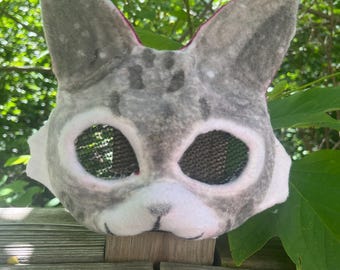 Graue Katzen Maske