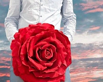 Giant foam rose, gift for her birthday girlfriend, sweet token of love for couples