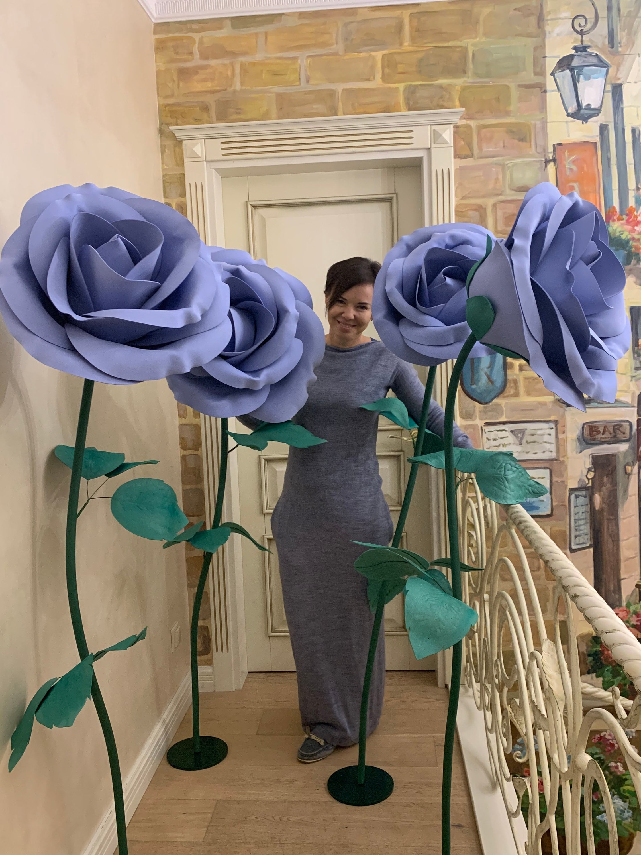 Giant Foam Rose on Metal Stand Huge Flower for Shop Window Etsy UK
