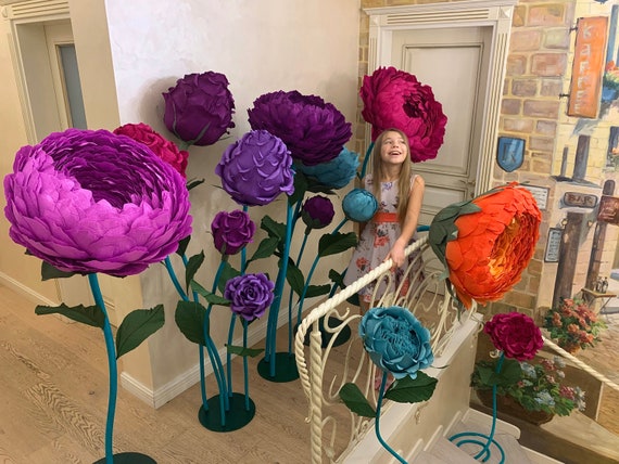 Giant Paper Flower,Large Paper Flowers,Stand With Flowers