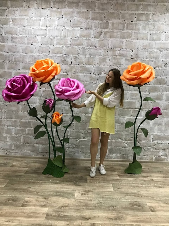 Giant Paper Flowers Decoration  Large Wall Flower Decoration - Handmade  Foam Flowers - Aliexpress