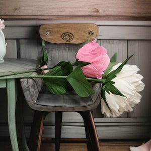 Peonia gigante di carta da 16" su stelo, regalo floreale per la persona amata, idea regalo floreale, regalo di compleanno, regalo per insegnante