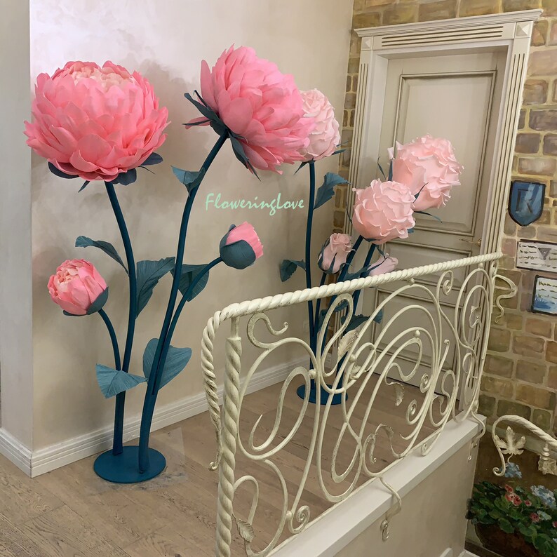 Metal Stand Base for Giant Flowers Iron Holder Base for Self Etsy