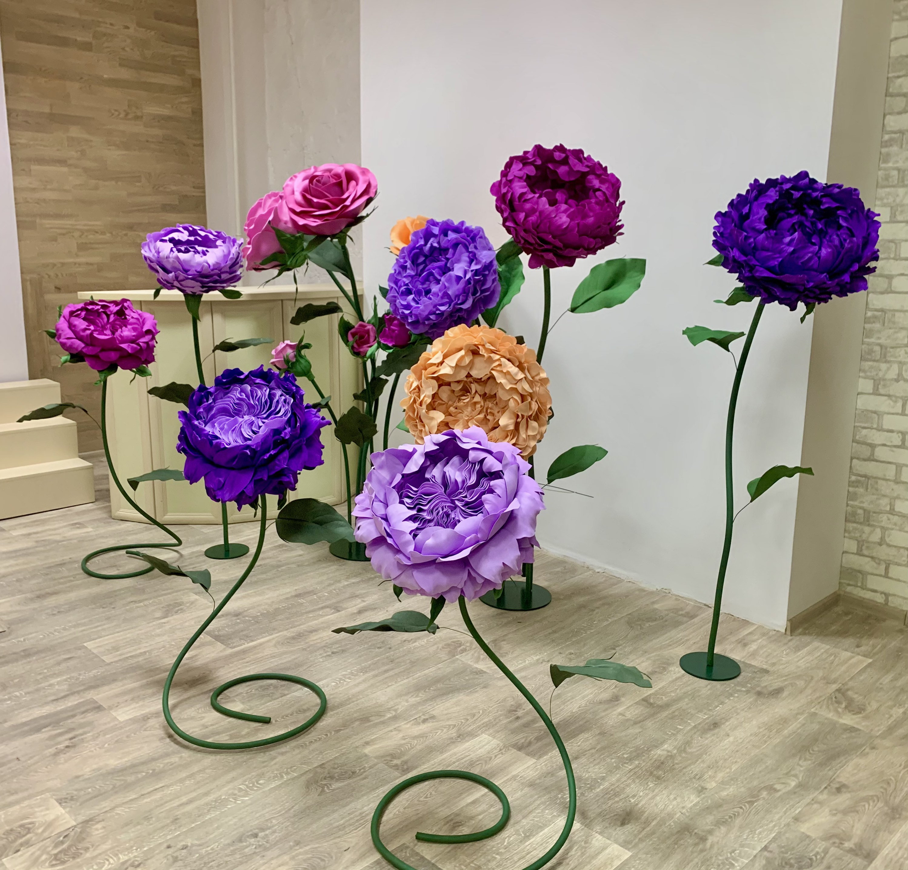 SET 15 Giant foam flowers self standing with Express delivery Etsy