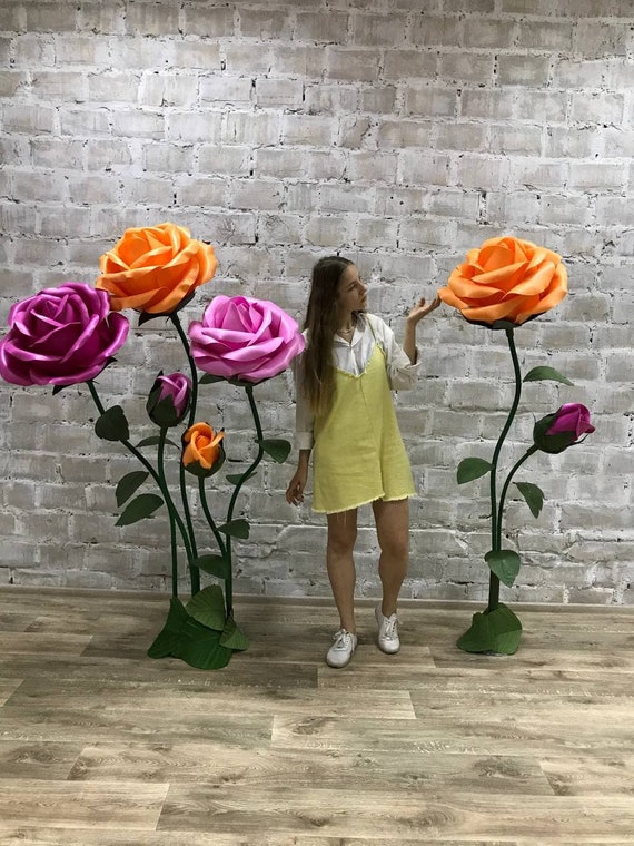 SET 7 Giant Foam Roses Self Standing - Etsy SET 7 Giant Foam Roses Self Standing - Etsy