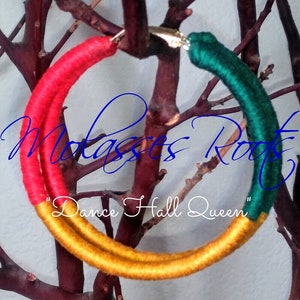 Jamaica Reggae Lightweight Summer Hoop Earrings