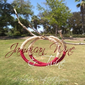 Jamaican Wine And Twine 2 inch Hoop Earrings