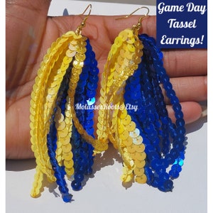 NEW!!! Game Day Custom Lightweight "Sparkle" Sequin Earrings!!! CHOOSE Your Team's/School COLORS!!!