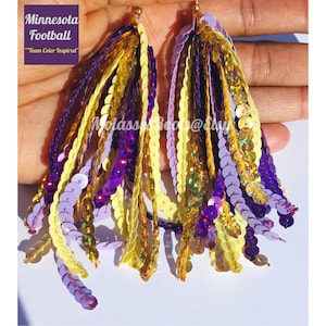Minnesota Football Lightweight Sparkle Custom Dangle Earrings!!! IN STOCK!!!
