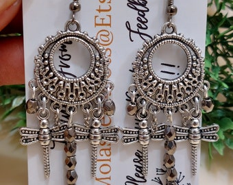 Dragonfly Bohemian Lightweight Earrings.