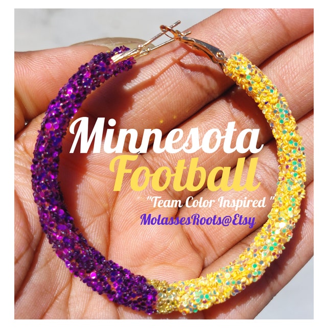 NEW!! Minnesota Football Lightweight "Sparkle" Earrings!!! CUSTOM ITEM!!