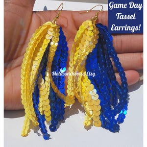 NEW!!! Game Day Custom Color Sequin Tassel Lightweight Earrings!! BUY 3 Get 1 Free!!!