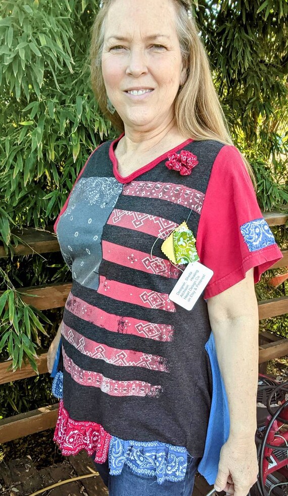 Patriotic Tunic Large T-shirt Added 