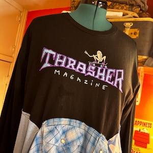 oversized thrasher t shirt dress Cross Patch Detail Oversized T-Shirt Dress In Grey Acid Wash | EGO US