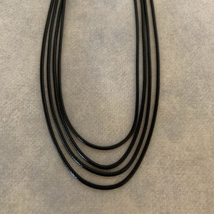 4 - 18&quot; + 2&quot; black necklace cords, black necklace cord, necklace cord, necklace cords, cord for necklace, cord for jewelry, black cord, cord