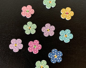 10 Delicate Blue Daisy Flower 4 Holes Wooden Sewing Buttons 30mm Free UK P&P 10 Delicate Blue Daisy Flower 4 Holes Wooden Sewing Buttons 30mm Free UK P&P