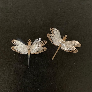 2 lg silver dragonfly pendants, dragonfly gift, dragonfly charms, dragonfly pendant, dragonfly silver, dragonfly jewelry, dragon fly pendant