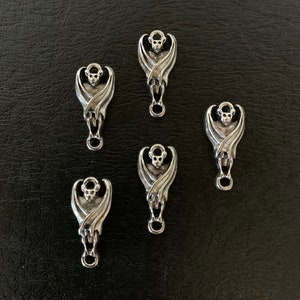 5 bat connector charms, bat connector, bat charm, gothic bat jewelry, connector charms, charm connector, vampire charm, gothic charms, bat
