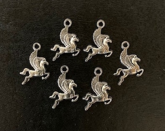 Charm Bracelet Vintage Pégase En Argent Sterling 925 - Poids 3,2 G - Environ 2,4 Cm - Occasion