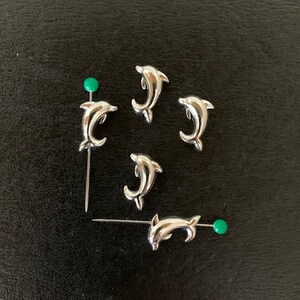 5 dolphin beads, dolphin bead, silver dolphin, dolphin jewelry, animal beads, beads animal, dolphin gifts, nautical beads, ocean beads, bead