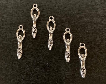 5 fertility goddess charms, fertility charm, fertility pendant, fertility jewelry, fertility gift, fertility goddess, goddess charm, symbol