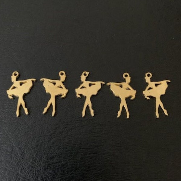 5 ballerina charms, ballerina charm, charms ballerina, ballet charm, ballet charm bracelet, ballet dancer, dancer charm, gold ballerina