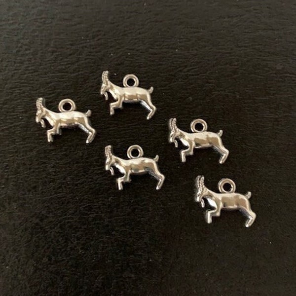 5 goat charms, goat charm, billy goat, charms bulk, charms for necklaces, charms for bracelet, charm for necklace, charm for bracelet, bulk