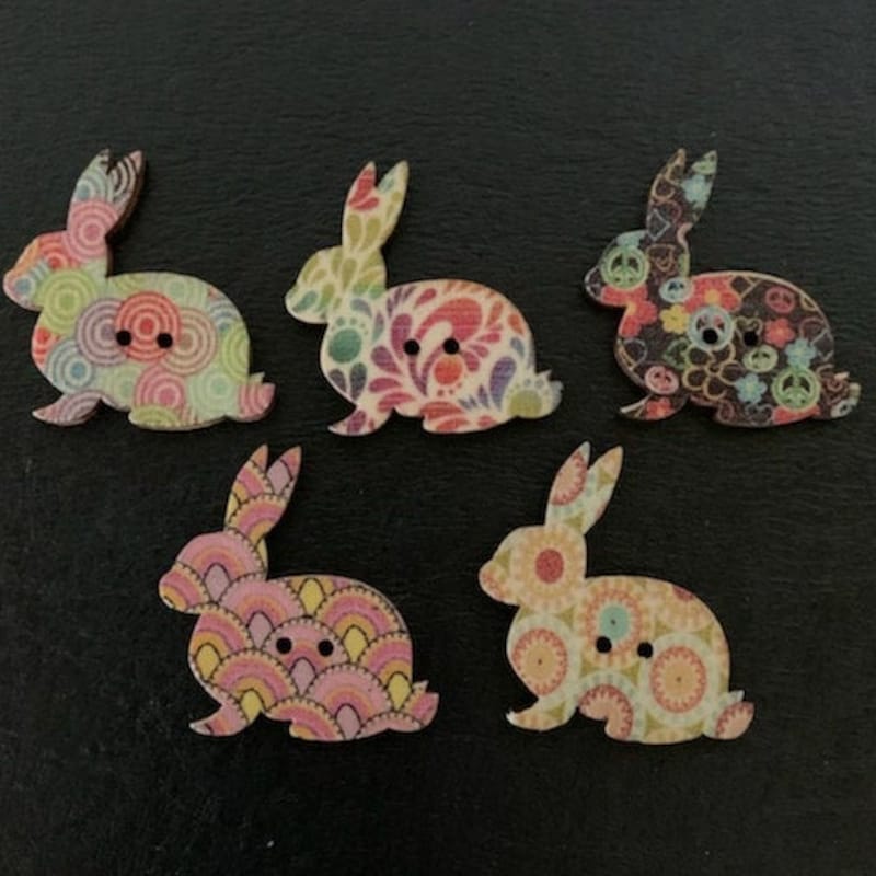Bunny Buttons - Etsy