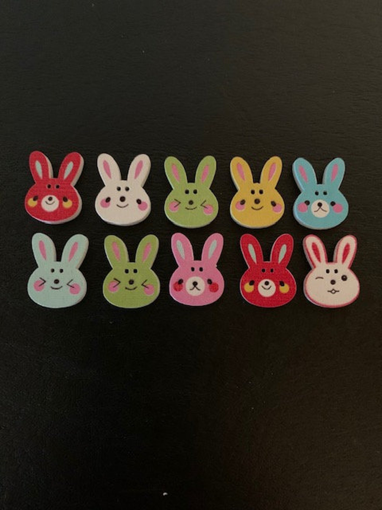 10 13 rabbit buttons rabbit buttons rabbit button bunny Etsy