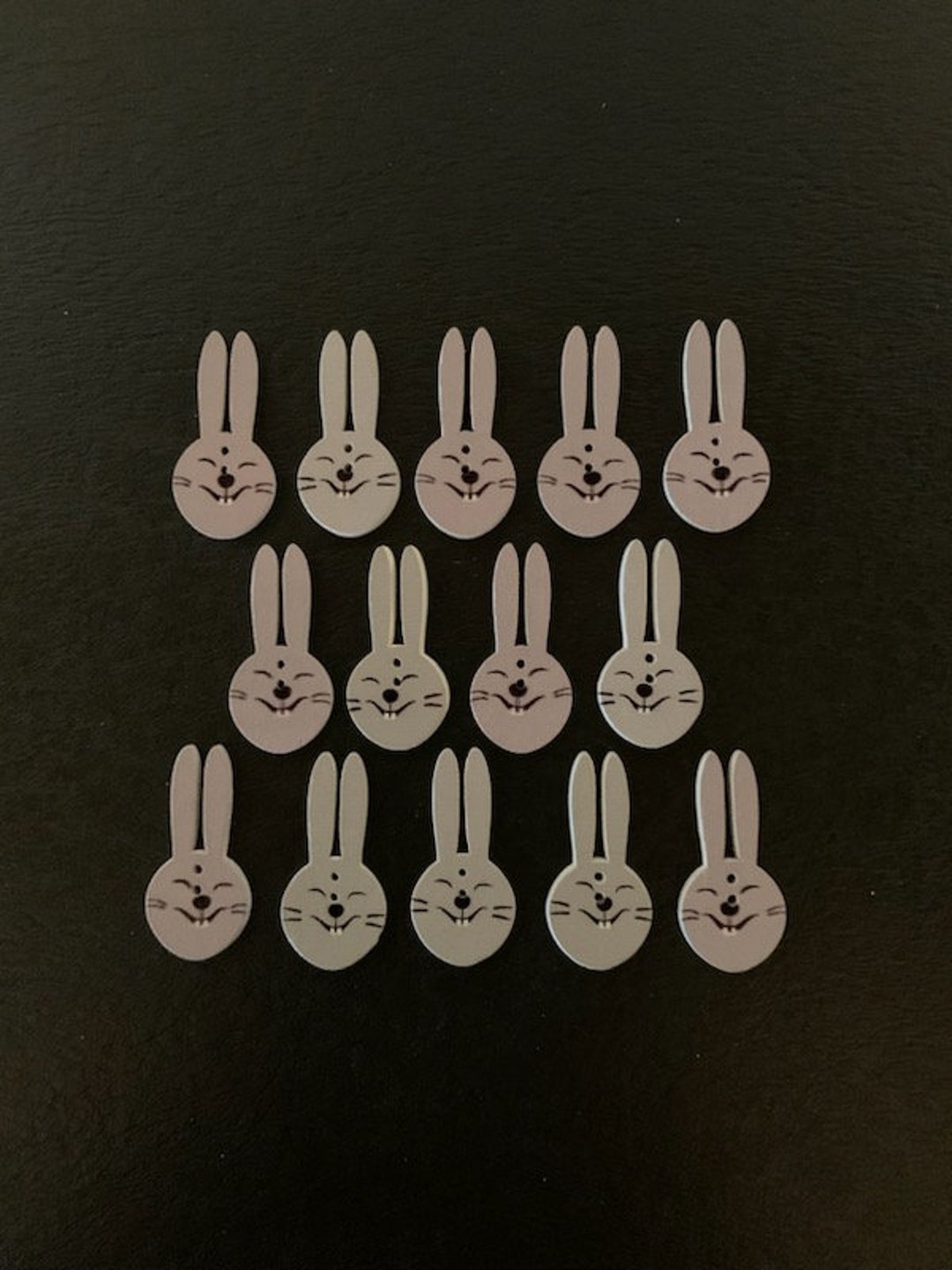 14 Long Eared Rabbit Buttons, Rabbit Buttons, Rabbit Button, Bunny