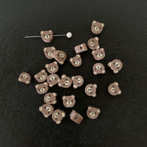25 - 30 bear head beads, bear beads, beads bear, bear head, animal beads, clay beads, polymer beads, clay beads for bracelets, beads animals