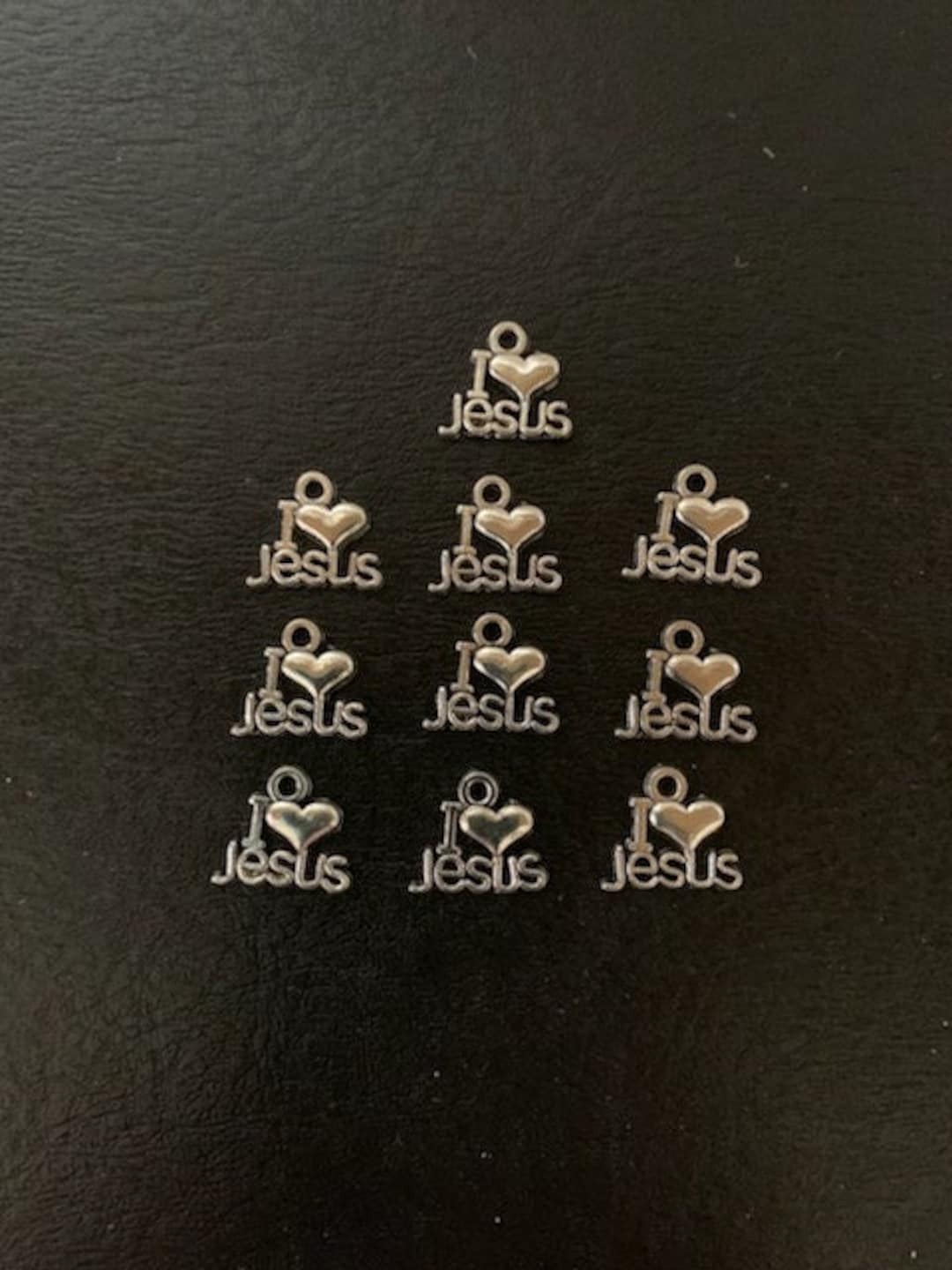 Oxidized I Love Jesus Charm main image 0