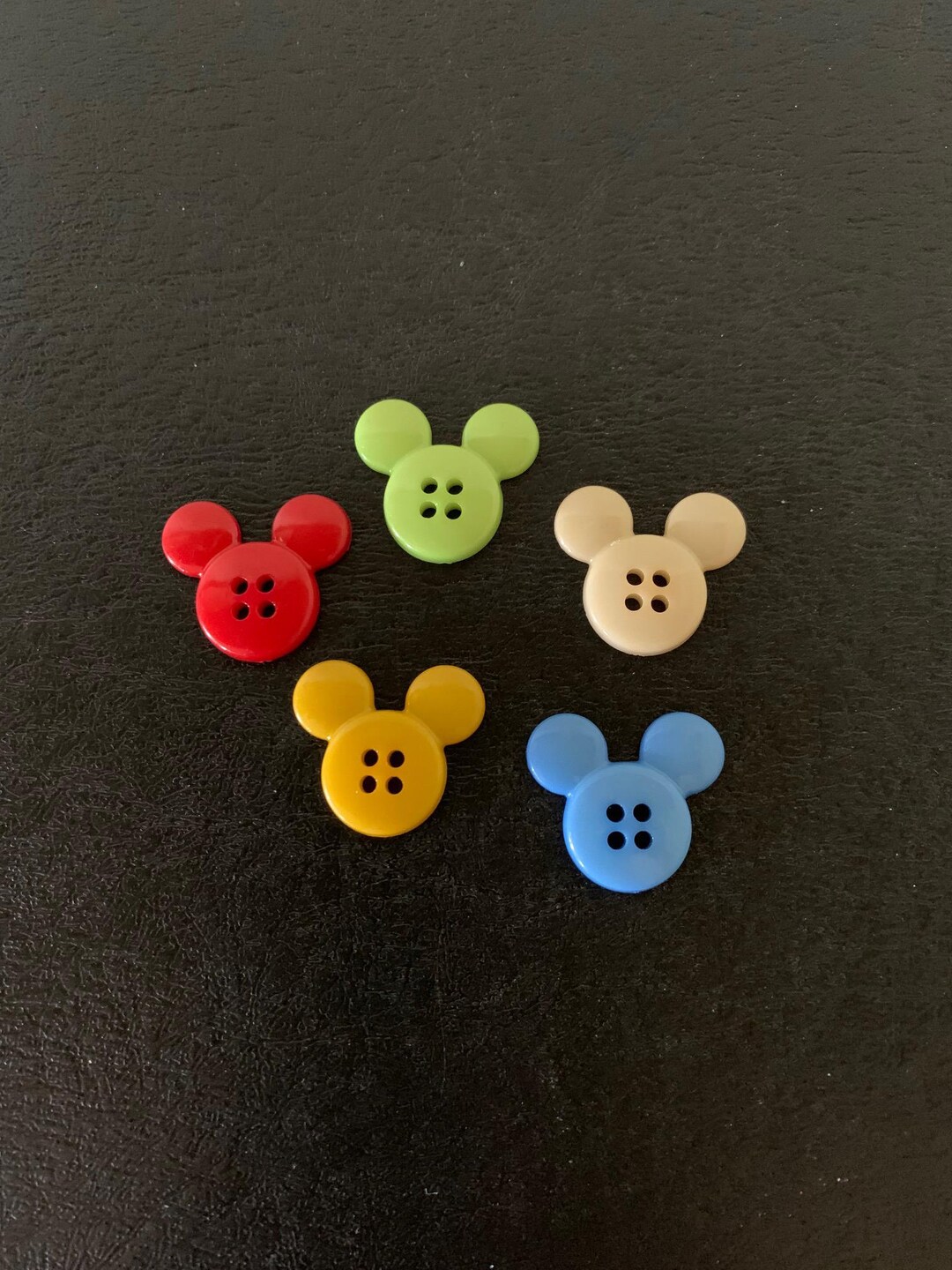 5 Random Mix Mouse Head Buttons, Mouse Buttons, Plastic Buttons, Animal ...