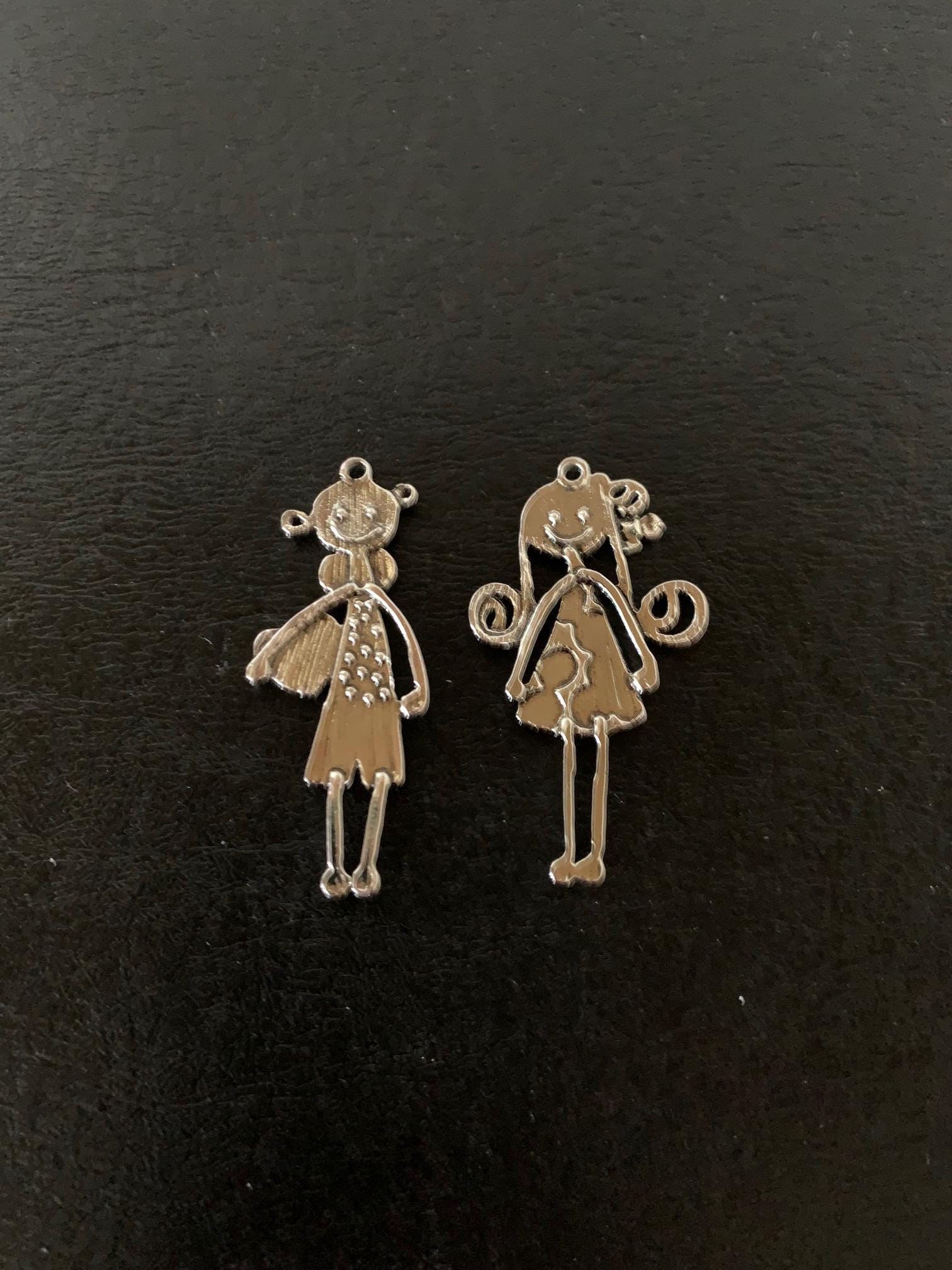 Retro Couple Pendants, Couple Charm, Couple Pendant, Couple Pendent ...