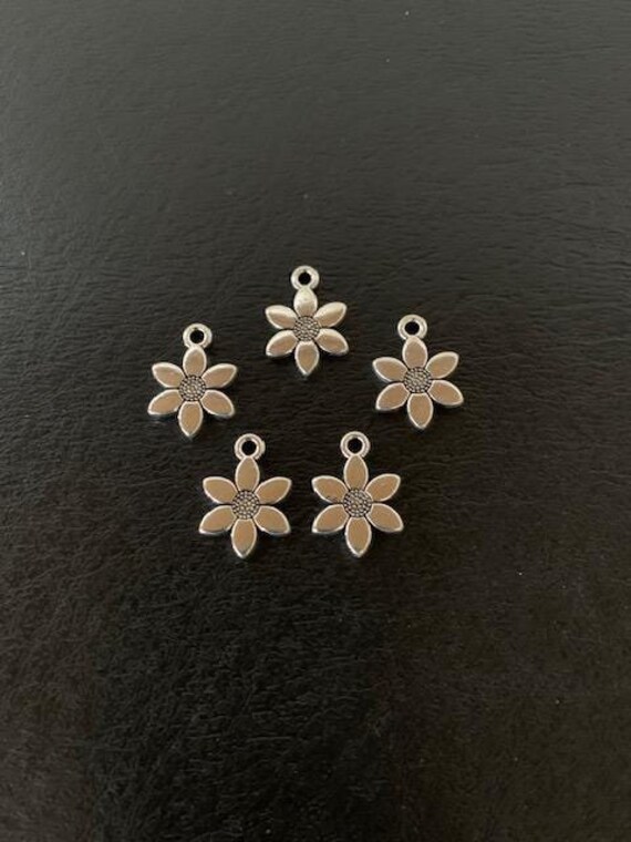 Sunflower Charms, Metal Charms, Charm Bracelet, Sunflower Charm