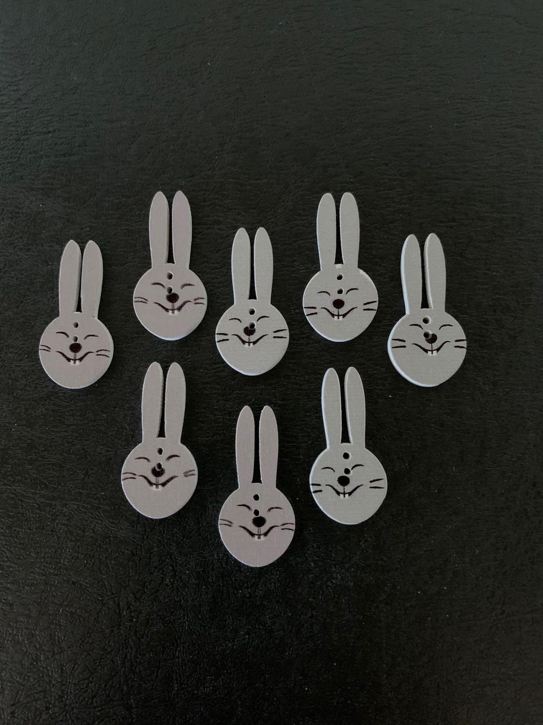 8 Long Eared Rabbit Buttons, Rabbit Button, Bunny Button, Bunny Rabbit ...